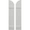 Ekena Millwork Americraft 3-Board (2 Batten) Wood Joined Board-n-Batten Shutters w/ Arch Top, ARW101BQ311X77STH, PR ARW101BQ311X77STH - alternate 1